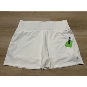 NWT Prince Tennis Skort Large White Flounce Smooth Nice Skirt With Shorts